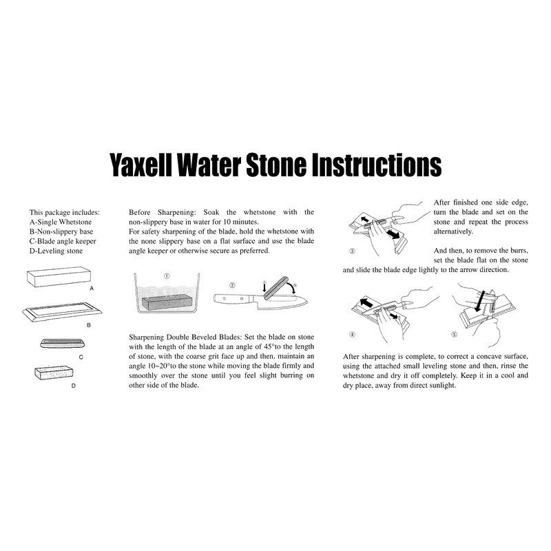 Yaxell Combination Water Sharpening Stone - Made in Japan with
