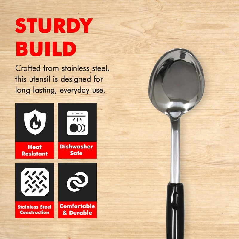 Chef Craft Select Heavy Duty Basting Spoon, 12 inch, Stainless