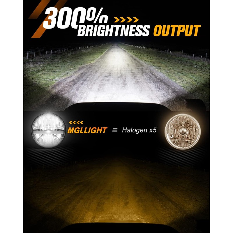 7 Inch LED Headlight Round DOT Approved Classic LED headlights