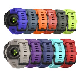 KHZBS Men's Silicone watch bands Replacement fit for Garmin Instinct Outdoor sports rubber watch strap Smart Wristband Belt Tools accessories