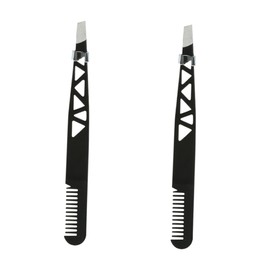 Baluue 2pcs Dual-use Eyebrow Trimmer Tweezers Makeup Accessories for Precision Eyebrow Shaping Lightweight Travel-friendly Anti- Design for Grooming