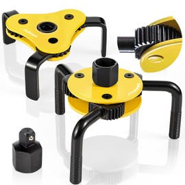 AUTOWN Oil Filter Wrench Set - Professional 2-Piece oil filter removal tool Kit for Cars, Trucks & Motorcycles, 3/8" & 1/2" Drive, Fits 1.9"-5.1" Filters