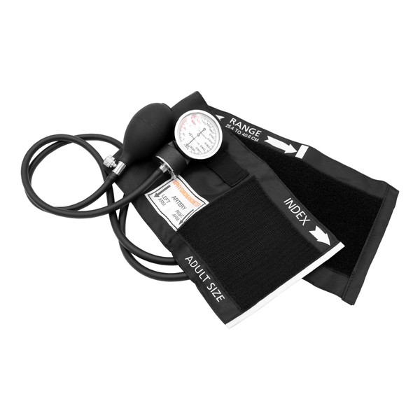 Primacare DS-9193 Classic Series Large Adult Size Professional Blood Pressure Kit with Aneroid Sphygmomanometer, Latex Free Inflation System BP Kit with Nylon Cuff