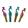 Lopenle 24 PCS Colorful Peacock Gel Pens Fancy Feather Pens