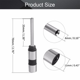 Utoolmart 4mm Paper Punch Drill, Straight Shank Hollow Bit Tool, for Hole Puncher Punching Machine 2Pcs