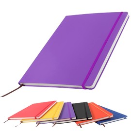 A4 Notebook, Notebook A4 Note Book A4 Notepad The Notebook for School Office Home Business Writing Pads & Diaries Taking 160 Pages (80 Sheets)-Purple…
