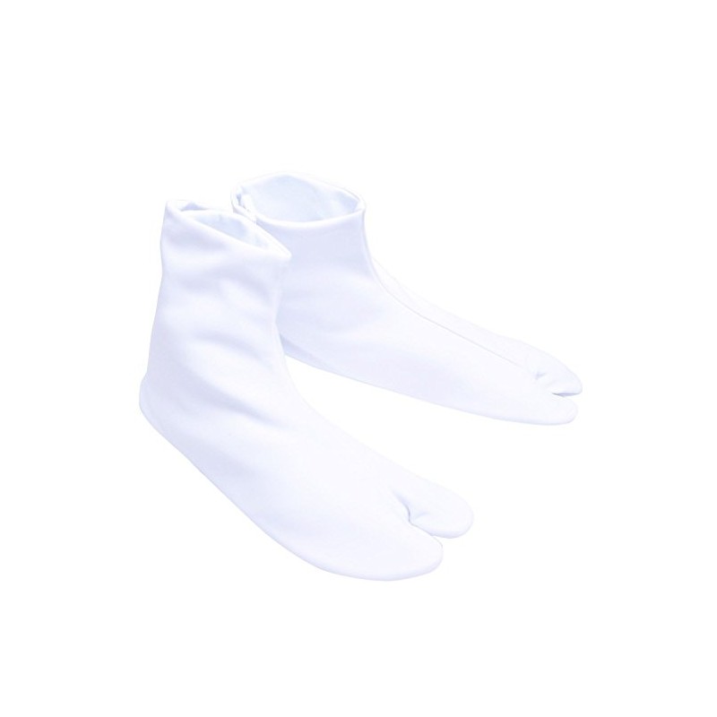 KYOETSU Men’s Japanese Socks (Tabi), Toray Stretch, White Socks with