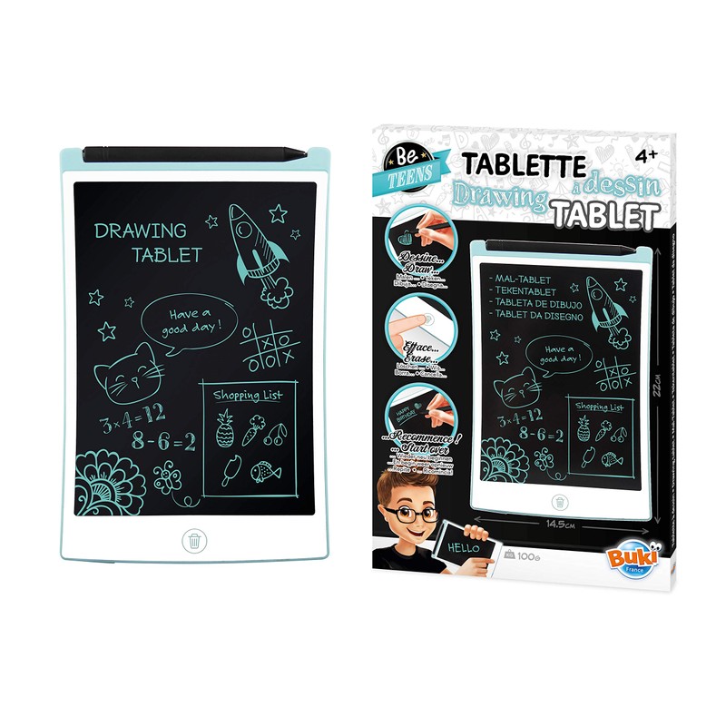 Buki Drawing Tablet (TD001) - 22cm LCD, 100g, Ages 4+