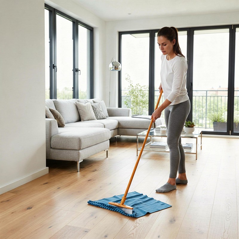 Perfetto Double-Face Microfiber Floor Cloth, Dimension- 50 X 60 cm,