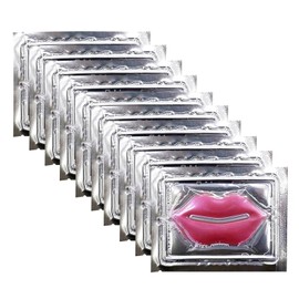30 Mascarillas Labiales De Colágeno En Láminas Para Labios Secos, Mascarillas Labiales En Gel Para Eliminar La Piel Muerta, Hidratar Y Aclarar Las Líneas De Los Labios(30 Unidades, Rojo Sandí
