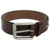Gusti Kara Plain Leather Belt with Silver Buckle Suit Belt