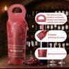 Wine Gift Bag, PU Leather Single-Bottle Wine Tote Carrier, Reusable