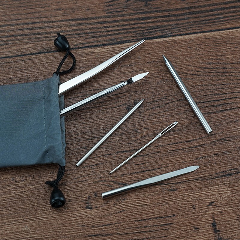 12Pcs Stainless Steel Paracord Stitching Set Paracord Needle with Storage