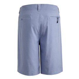 Pantalones cortos híbridos anfibios para hombre, estilo chino, golf, atlético, casual, secado rápido, 21 pulgadas, color liso, para caminar, Lt.blue 01, 30