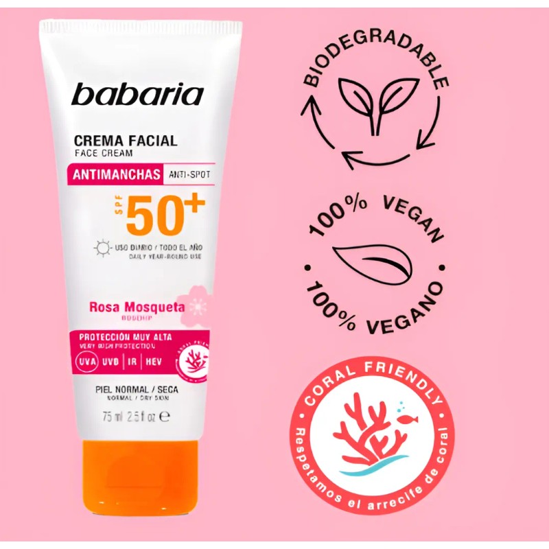 Pack Babaria Crema Facial Antimanchas Protección Spf Normal Seca Día