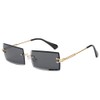 OSAGAMA Fashion Sunglasses Small Rectangular Rimless Glasses for Men and
