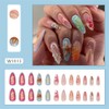 24 uñas postizas de almendra para uñas postizas de acrílico