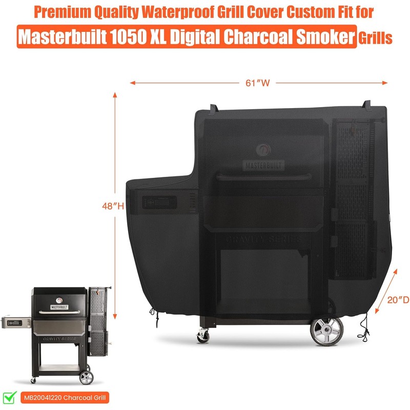 QuliMetal Smoker Cover for Gravity Series 1050 Digital Charcoal Grill