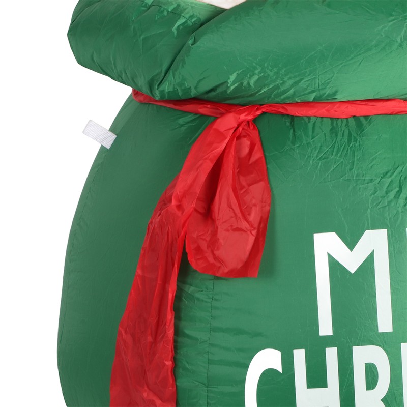 1.5m Christmas Inflatable Lovely Bear in Gift Bag with LED
