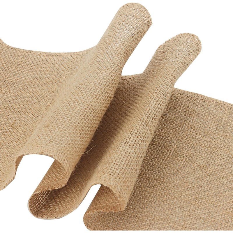 MAHIONG Hessian Fabric Roll, 20cm x 10m Hessian Table Runner,
