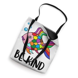 Be Kind Rainbow Fish Teacher Life Teaching Back To School Tote Bag