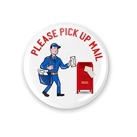 2.25 Inch Mailman With Mailbox Outgoing Mail Magnet Please Pick Up Mailbox Magnet