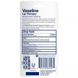 Vaseline Lip Therapy Advanced Healing Lip Balm Tube 24-Pack – White Petroleum Protectant, Moisturizer for Dry Lips, 0.35 Oz Ea