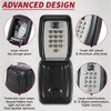 Lifronkit Car Window Punch Button Lock Box, Black Portable Car