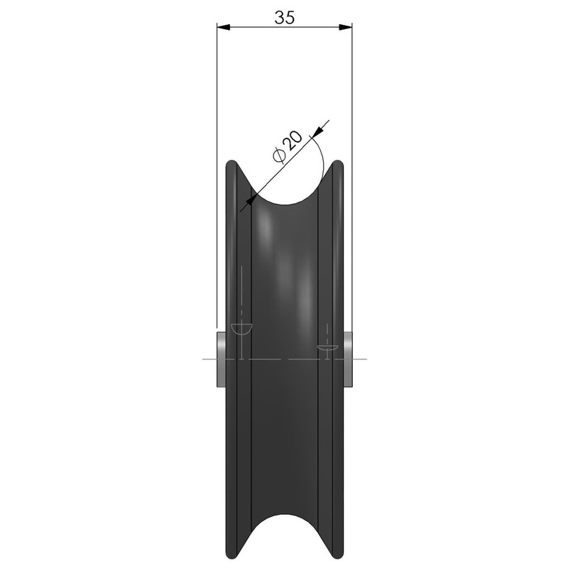 Rope Pulley Diameter 100 mm for Ropes up to 20