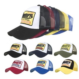 HUA YANG Trucker Caps Men's Baseball Cap Baseball Cap Mesh Cap Baseball Cap with Cotton Spring / Summer Adjustable Sports Cap, navy blue