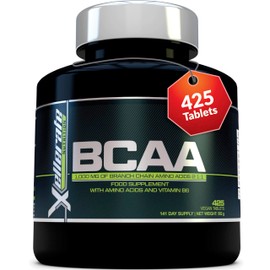 BCAA Tablet 1000mg, 425 Tablets, 3000mg Daily Serving, 141 Day Supply, 2:1:1 BCAAs Branch Chain Amino Acids + B6