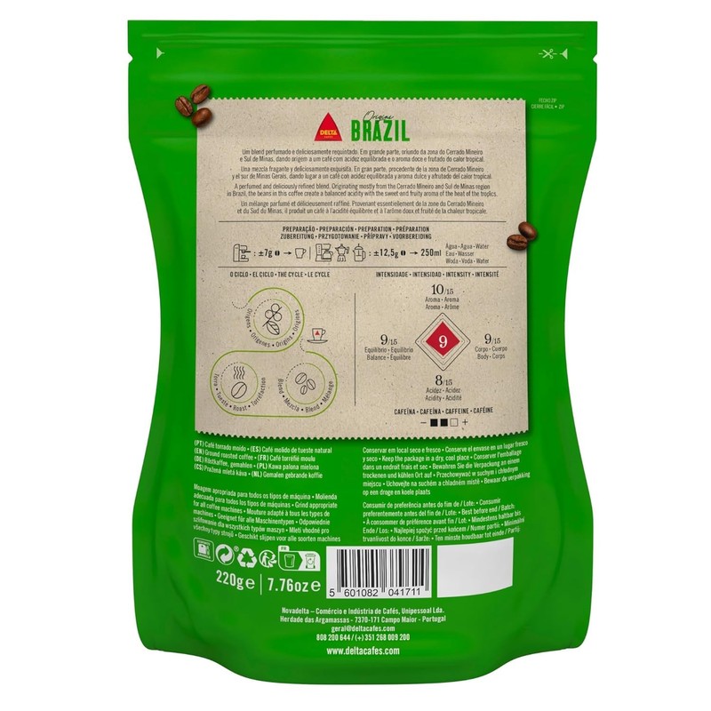Delta Cafes Brazil - 220 Gr - Ground roasted coffee