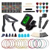 60PCS Acoustic Guitar Accessories Kit Including Guitar Strings, Tuner, Capo,