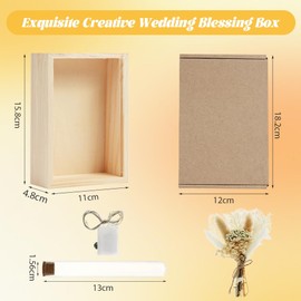 Aolso Wedding Gifts for Newlyweds, Money Gift Wedding, Includes Wooden Box, Acrylic Test Tube, Fairy Lights, Wedding Gift, Creative Cash Gifts for Bride and Groom, Wooden Keepsake