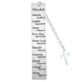 Christian Gifts Inspirational Bible Verse Bookmark First Communion Gifts for Women Men Baptism Gifts Confirmation Gifts Religious Gifts for Birthday Graduation Christmas Thanksgiving