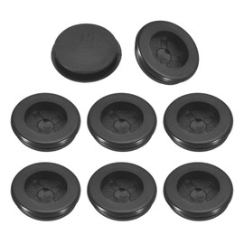 sourcing map 44Pcs Rubber Grommets 9/16" (15mm) Drill Hole, 1/2" (12mm) ID Single Sided Hole Plugs Ring Gasket for Firewall Cable Wire Protecting, Black
