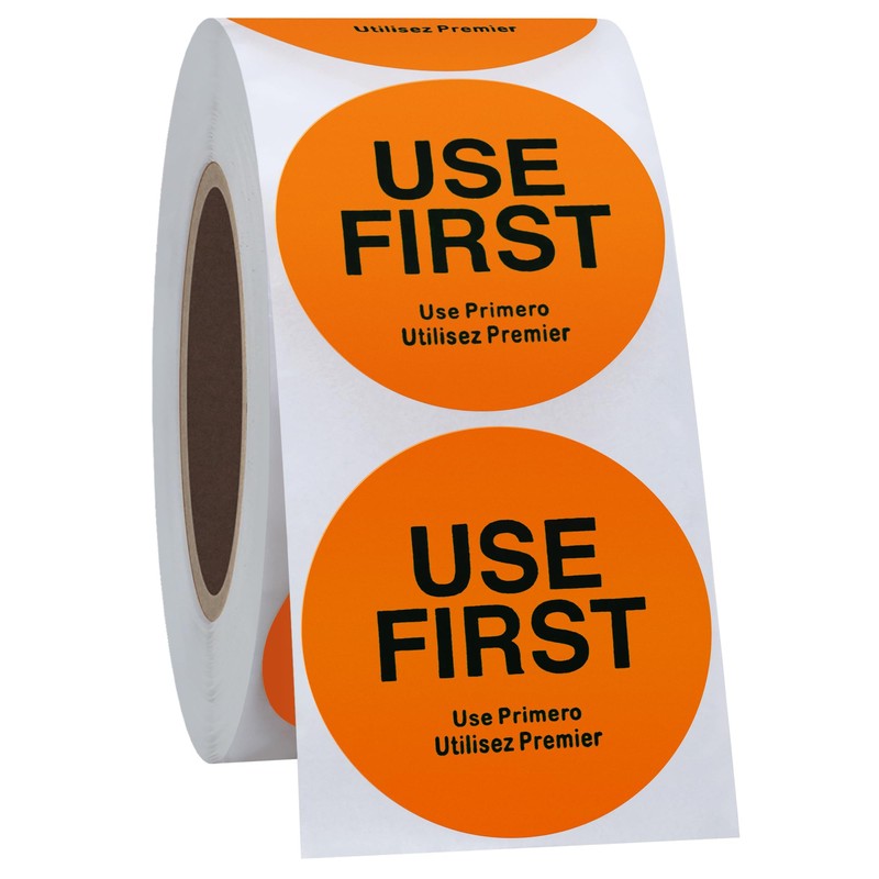 Hybsk USE First Stickers Restaurant Food Service FIFO Label 1.5