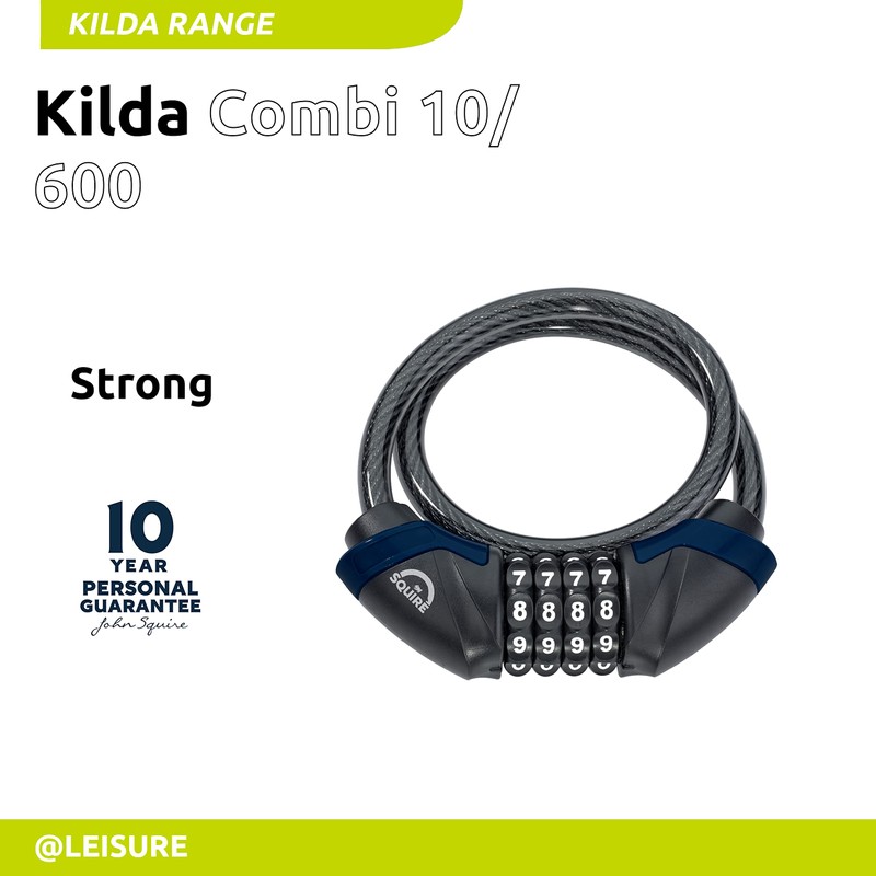 Squire Heavy Duty Bikelock (Kilda Combi) - 4 Wheel Combination