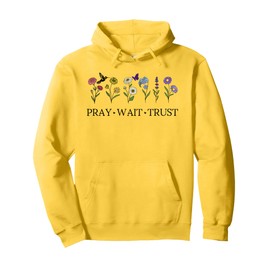 Pray Wait Trust in the Lord God Has a Plan Christian Faith Pullover Hoodie