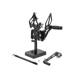 Motorcycle Aluminum Rearsets Foot pegs Rear Sets Footrest Fit for Suzuki GSXR1000 2000 2001 2002 2003 2004 GSXR750 1996-2005 SV650/SV650S SV1000/S 1998-2014 (Black)