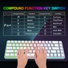 Snpurdiri 60% Wireless Gaming Keyboard and Mouse Combo,LED Backlit Rechargeable