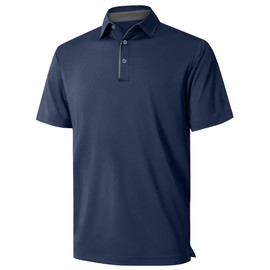 NIASHOT Polo Shirts for Men Short Sleeve T-Shirts Golf Tactical Summer Clothes Workout Navy XL