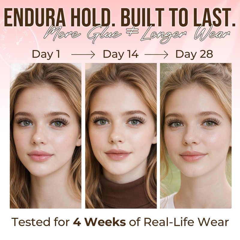 LASHVIEW Lash Cluster Glue Strong Hold, 3-4 Weeks Long-Lasting, Waterproof