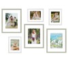 AUEAR, Mulitcolor Gallery Wall Picture Frames 6 Pack With Mat