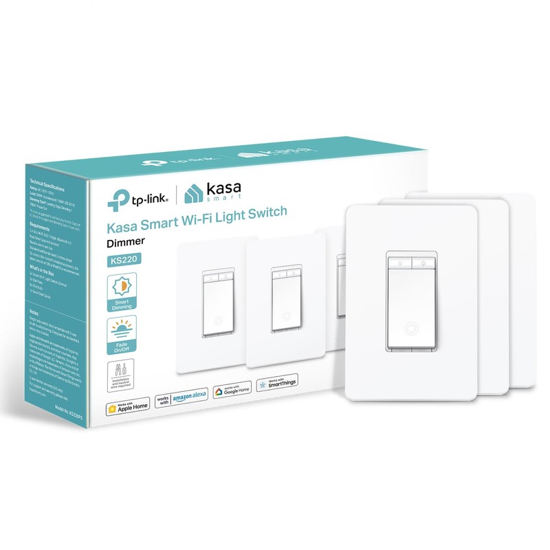 Kasa Apple HomeKit Smart Dimmer Switch KS220P3, Single Pole, Neutral