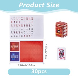 SUPERFINDINGS 30 Decks Miniature Poker Card Game Mini Playing Cards Tiny Cards Deck Travel Poker Deck Compact Novelty Game for Dollhouse Microcosm Decor Party Game Supply