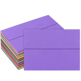 50 Pack 5x7 Envelopes, A7 Colorful Envelopes Self Seal, Printable Envelopes for Invitation, Baby Shower, Birthday Party, Wedding, Postcards, Mailing, Greeting Cards