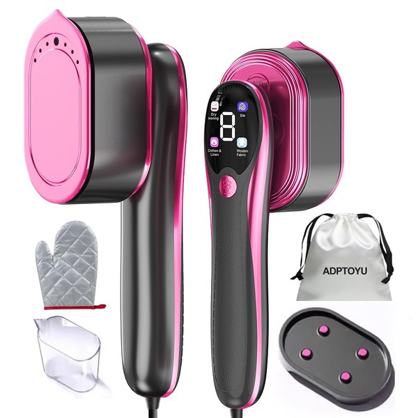 ADPTOYU 2-in-1 Steamer & Iron for Clothes, Portable Handheld Garment