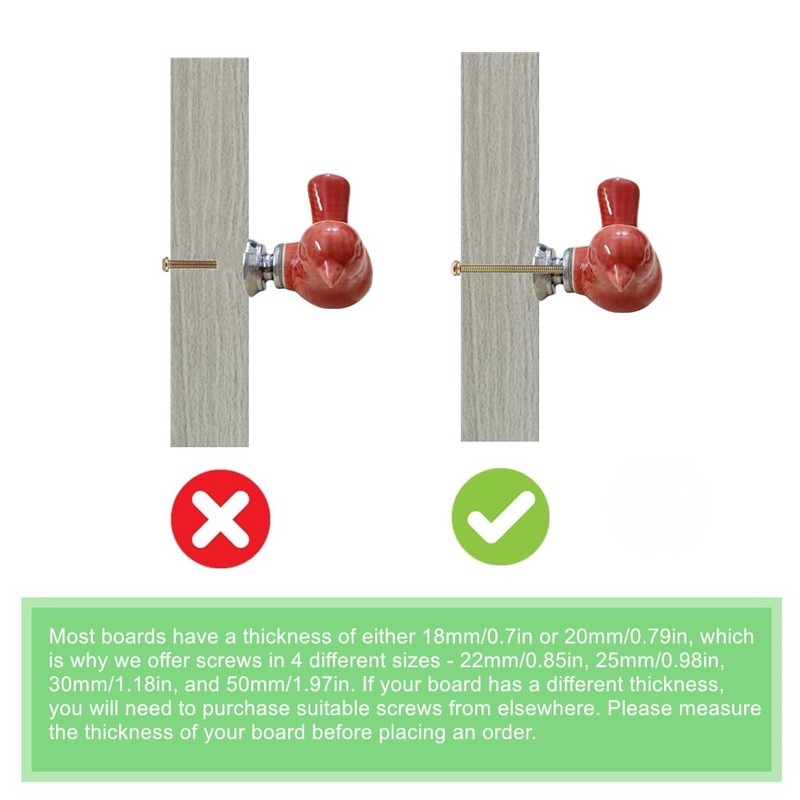 Corasays Bird Shape Ceramic Knobs DIY Door Drawer Cupboard Pull