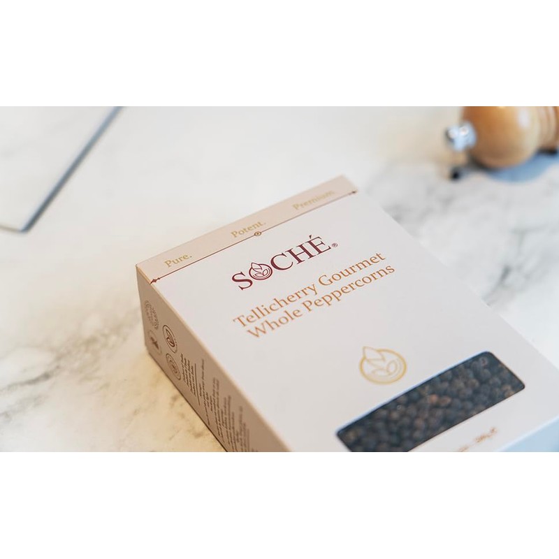 Soché Tellicherry Black Peppercorns 200 g, Hand Selected Whole Pepper